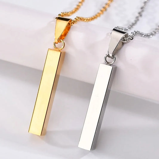 Collier Barre Minimaliste — Argenté