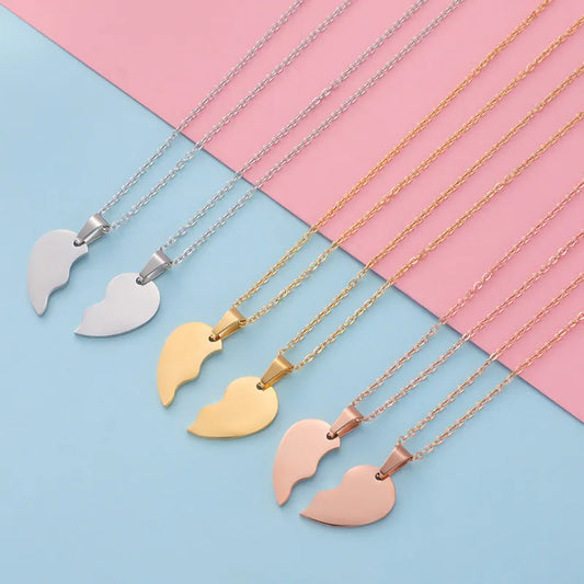 Colliers pendentif cœur puzzle pour couple